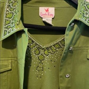 Two piece set jacket and shirt